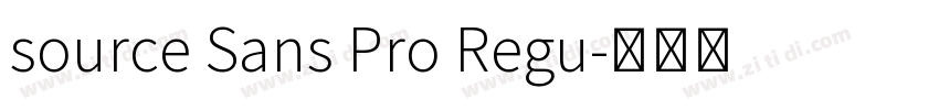 source Sans Pro Regu字体转换
